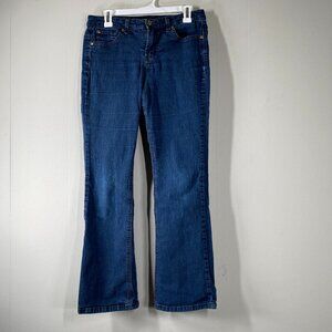 Nine West End Fit Bootcut Denim Jeans Women's 8 Mid Rise Blue Casual Pants